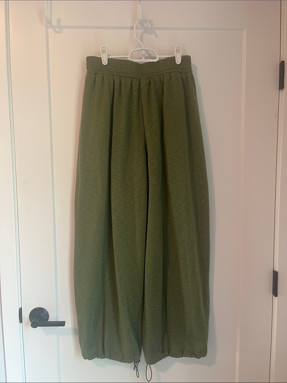 FP Movement by Free People Olive Green Wide-Leg Drawstring Joggers - Picture 2 of 4